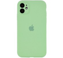 Чохол Silicone Case Full Camera Protective (AA) для Apple iPhone 12 (6.1") М'ятний / Mint