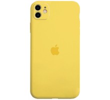 Чохол Silicone Case Full Camera Protective (AA) для Apple iPhone 12 (6.1") Жовтий / Yellow