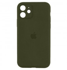 Чохол Silicone Case Full Camera Protective (AA) для Apple iPhone 12 (6.1") Зелений / Dark Olive