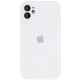 Чохол Silicone Case Full Camera Protective (AA) для Apple iPhone 12 (6.1") Білий / White / PVH