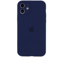Чохол Silicone Case Full Camera Protective (AA) для Apple iPhone 12 (6.1") Синій / Deep navy / PVH