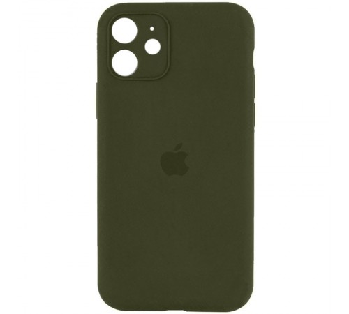 Чохол Silicone Case Full Camera Protective (AA) для Apple iPhone 12 (6.1") Зелений / Dark Olive / PVH Чохол Silicone Case Full Camera Protective (AA) для Apple iPhone 12 (6.1") Зелений / Dark Olive / PVH