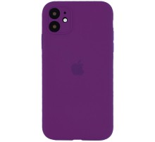 Чохол Silicone Case Full Camera Protective (AA) для Apple iPhone 12 (6.1") Фіолетовий / Grape