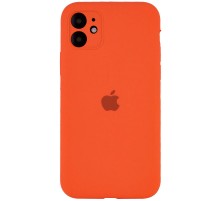 Чохол Silicone Case Full Camera Protective (AA) для Apple iPhone 12 (6.1") Помаранчевий / Kumquat