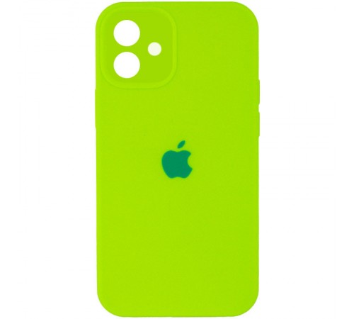 Чохол Silicone Case Full Camera Protective (AA) для Apple iPhone 12 (6.1") Салатовий / Neon green Чохол Silicone Case Full Camera Protective (AA) для Apple iPhone 12 (6.1") Салатовий / Neon green