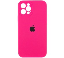 Чохол Silicone Case Full Camera Protective (AA) для Apple iPhone 12 Pro (6.1") Рожевий / Barbie pink