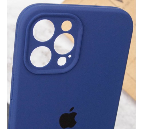 Чохол Silicone Case Full Camera Protective (AA) для Apple iPhone 12 Pro (6.1") Синій / Deep navy / PVH Чохол Silicone Case Full Camera Protective (AA) для Apple iPhone 12 Pro (6.1") Синій / Deep navy / PVH