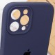 Чохол Silicone Case Full Camera Protective (AA) для Apple iPhone 12 Pro (6.1") Темно-синій / Midnight blue / PVH