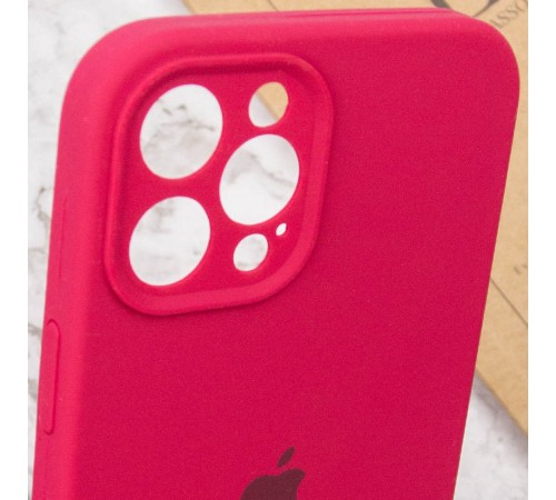 Чохол Silicone Case Full Camera Protective (AA) для Apple iPhone 12 Pro (6.1") Червоний / Rose Red / PVH Чохол Silicone Case Full Camera Protective (AA) для Apple iPhone 12 Pro (6.1") Червоний / Rose Red / PVH