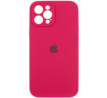 Чохол Silicone Case Full Camera Protective (AA) для Apple iPhone 12 Pro Max (6.7") Червоний / Rose Red