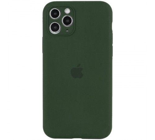 Чохол Silicone Case Full Camera Protective (AA) для Apple iPhone 12 Pro Max (6.7") Зелений / Dark green Чохол Silicone Case Full Camera Protective (AA) для Apple iPhone 12 Pro Max (6.7") Зелений / Dark green
