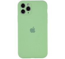 Чохол Silicone Case Full Camera Protective (AA) для Apple iPhone 12 Pro Max (6.7") М'ятний / Mint