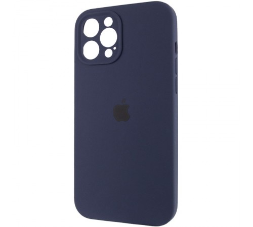 Чохол Silicone Case Full Camera Protective (AA) для Apple iPhone 12 Pro Max (6.7") Темно-синій / Midnight blue / PVH