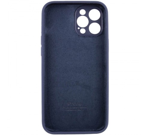 Чохол Silicone Case Full Camera Protective (AA) для Apple iPhone 12 Pro Max (6.7") Темно-синій / Midnight blue / PVH