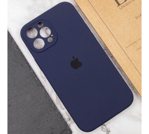 Чохол Silicone Case Full Camera Protective (AA) для Apple iPhone 12 Pro Max (6.7") Темно-синій / Midnight blue / PVH