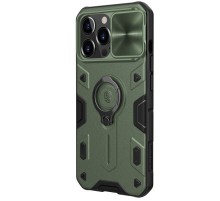 TPU+PC чохол Nillkin CamShield Armor no logo (шторка на камеру) для Apple iPhone 12 Pro / 12 Зелений