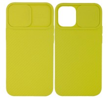 Чохол Camshield Square TPU зі шторкою для камери для Apple iPhone 12 Pro Max (6.7") Жовтий