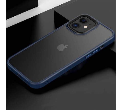 TPU+PC чохол Metal Buttons для Apple iPhone 11 (6.1") Синій / Navy Blue