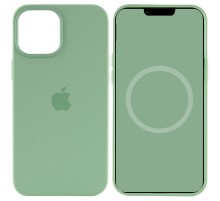 Чохол Silicone case (AAA) full with Magsafe and Animation для Apple iPhone 12 Pro / 12 (6.1") Зелений / Pistachio