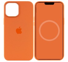 Чохол Silicone case (AAA) full with Magsafe and Animation для Apple iPhone 12 Pro / 12 (6.1") Помаранчевий / Kumquat