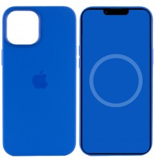 Чохол Silicone case (AAA) with Magsafe and Animation для Apple iPhone 12 Pro / 12 (6.1") Синій / Capri Blue