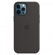 Чохол Silicone case (AAA) with Magsafe and Animation для Apple iPhone 12 Pro / 12 (6.1") Чорний / Black