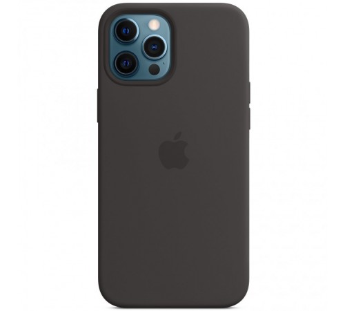 Чохол Silicone case (AAA) with Magsafe and Animation для Apple iPhone 12 Pro / 12 (6.1") Чорний / Black