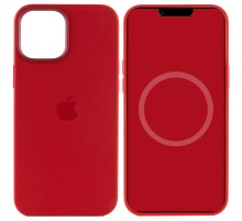 Чохол Silicone case (AAA) full with Magsafe and Animation для Apple iPhone 12 Pro / 12 (6.1") Червоний / Red