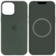 Чохол Silicone case (AAA) with Magsafe and Animation для Apple iPhone 12 Pro / 12 (6.1") Зелений / Cyprus Green