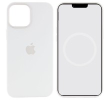 Чохол Silicone case (AAA) with Magsafe and Animation для Apple iPhone 12 Pro / 12 (6.1") Білий / White
