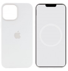 Чохол Silicone case (AAA) with Magsafe and Animation для Apple iPhone 12 Pro / 12 (6.1") Білий / White