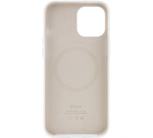 Чохол Silicone case (AAA) with Magsafe and Animation для Apple iPhone 12 Pro / 12 (6.1") Білий / White