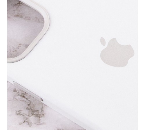 Чохол Silicone case (AAA) with Magsafe and Animation для Apple iPhone 12 Pro / 12 (6.1") Білий / White