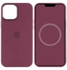 Чохол Silicone case (AAA) with Magsafe and Animation для Apple iPhone 12 Pro / 12 (6.1") Бордовий / Plum