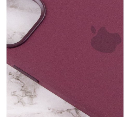 Чохол Silicone case (AAA) with Magsafe and Animation для Apple iPhone 12 Pro / 12 (6.1") Бордовий / Plum