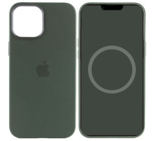 Чохол Silicone case (AAA) with Magsafe and Animation для Apple iPhone 12 Pro Max (6.7") Зелений / Cyprus Green