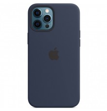 Чохол Silicone case (AAA) with Magsafe and Animation для Apple iPhone 12 Pro Max (6.7") Синій / Deep navy
