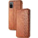 Шкіряний чохол-книжка GETMAN Cubic (PU) для Xiaomi Redmi Note 10 Pro / 10 Pro Max Коричневий