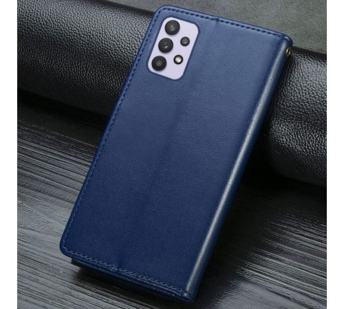 Шкіряний чохол-книжка GETMAN Gallant (PU) для Samsung Galaxy A32 4G Синій Шкіряний чохол-книжка GETMAN Gallant (PU) для Samsung Galaxy A32 4G Синій