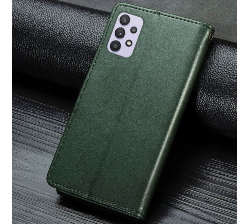 Шкіряний чохол-книжка GETMAN Gallant (PU) для Samsung Galaxy A32 4G Зелений