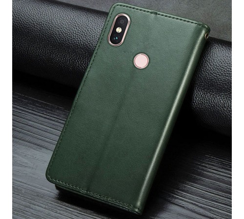 Шкіряний чохол-книжка GETMAN Gallant (PU) для Xiaomi Redmi Note 5 Pro / Note 5 (AI Dual Camera) Зелений Шкіряний чохол-книжка GETMAN Gallant (PU) для Xiaomi Redmi Note 5 Pro / Note 5 (AI Dual Camera) Зелений