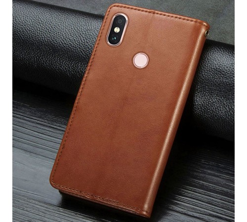 Шкіряний чохол-книжка GETMAN Gallant (PU) для Xiaomi Redmi Note 5 Pro / Note 5 (AI Dual Camera) Коричневий Шкіряний чохол-книжка GETMAN Gallant (PU) для Xiaomi Redmi Note 5 Pro / Note 5 (AI Dual Camera) Коричневий