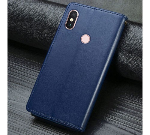 Шкіряний чохол-книжка GETMAN Gallant (PU) для Xiaomi Redmi Note 5 Pro / Note 5 (AI Dual Camera) Синій Шкіряний чохол-книжка GETMAN Gallant (PU) для Xiaomi Redmi Note 5 Pro / Note 5 (AI Dual Camera) Синій