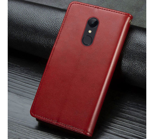 Шкіряний чохол-книжка GETMAN Gallant (PU) для Xiaomi Redmi Note 4X / Note 4 (Snapdragon) Червоний