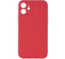 Силіконовий чохол Candy Full Camera для Apple iPhone 12 (6.1") Червоний / Camellia