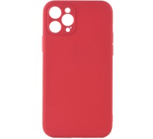 Силіконовий чохол Candy Full Camera для Apple iPhone 12 Pro Max (6.7") Червоний / Camellia