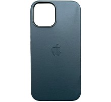 Шкіряний чохол Leather Case (AAA) with MagSafe and Animation для Apple iPhone 12 Pro Max (6.7") Baltic Blue