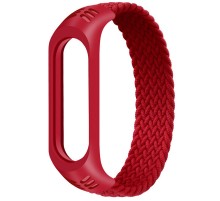 Тканинний монобраслет Braided Solo Loop для Xiaomi Mi Band 3/4/5/6 (S) Червоний