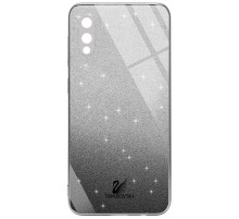 TPU+Glass чохол Swarovski Full Camera для Samsung Galaxy A02 Чорний