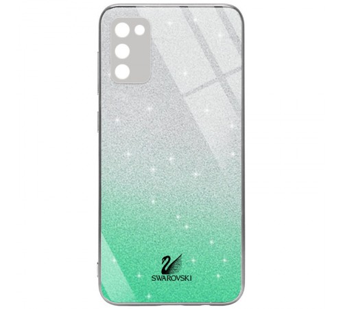 TPU+Glass чохол Swarovski Full Camera для Samsung Galaxy A02s Бірюзовий TPU+Glass чохол Swarovski Full Camera для Samsung Galaxy A02s Бірюзовий